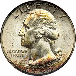 quarter 1945 Large Obverse coin
