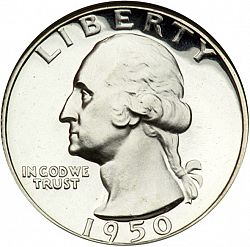 quarter 1950 Large Obverse coin
