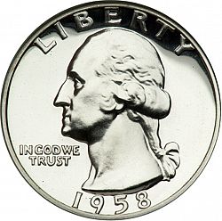quarter 1958 Large Obverse coin