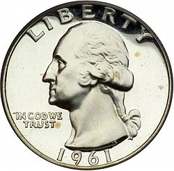 quarter 1961 Large Obverse coin