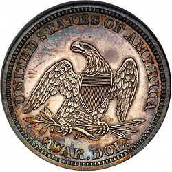quarter 1862 Large Reverse coin