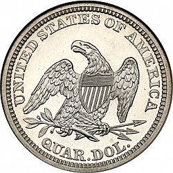 quarter 1865 Large Reverse coin
