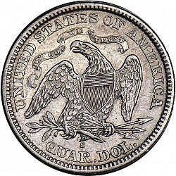 quarter 1866 Large Reverse coin