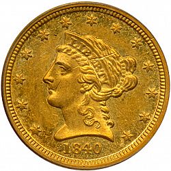 2.50 dollar 1840 Large Obverse coin