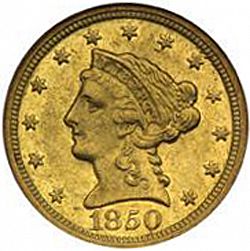 2.50 dollar 1850 Large Obverse coin