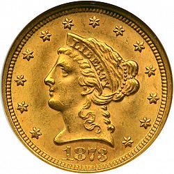 2.50 dollar 1873 Large Obverse coin
