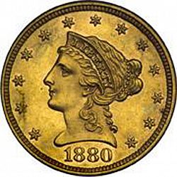 2.50 dollar 1880 Large Obverse coin