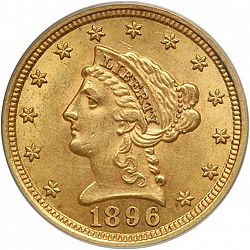 2.50 dollar 1896 Large Obverse coin