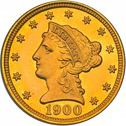2.50 dollar 1900 Large Obverse coin