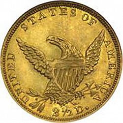 2.50 dollar 1836 Large Reverse coin