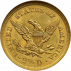 2.50 dollar 1843 Large Reverse coin
