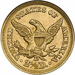 2.50 dollar 1851 Large Reverse coin
