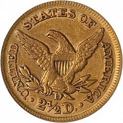 2.50 dollar 1859 Large Reverse coin