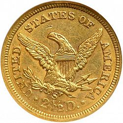 2.50 dollar 1866 Large Reverse coin