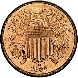 2 cent 1865 Large Obverse coin