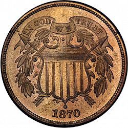 2 cent 1870 Large Obverse coin