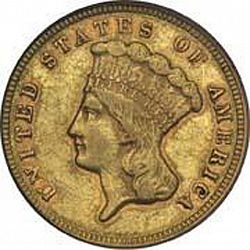 3 dollar 1872 Large Obverse coin