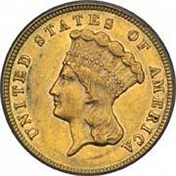 3 dollar 1879 Large Obverse coin
