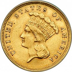 3 dollar 1882 Large Obverse coin