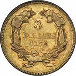 3 dollar 1872 Large Reverse coin