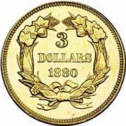 3 dollar 1880 Large Reverse coin