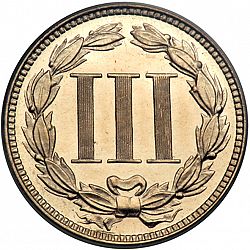 3 cent 1865 Large Reverse coin