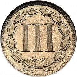 3 cent 1887 Large Reverse coin