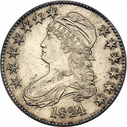 50 cents 1824 Large Obverse coin