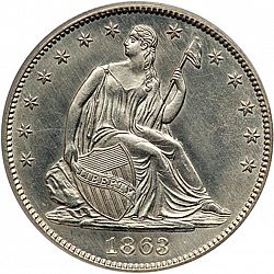 50 cents 1863 Large Obverse coin