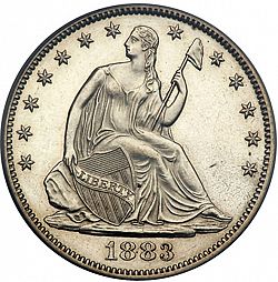 50 cents 1883 Large Obverse coin