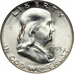 50 cents 1953 Large Obverse coin