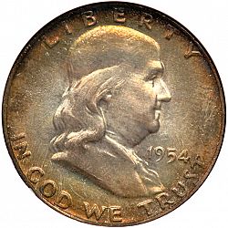 50 cents 1954 Large Obverse coin