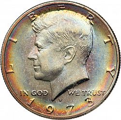 50 cents 1973 Large Obverse coin