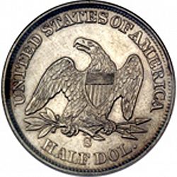 50 cents 1860 Large Reverse coin