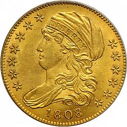 5 dollar 1808 Large Obverse coin