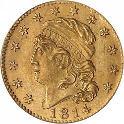 5 dollar 1814 Large Obverse coin