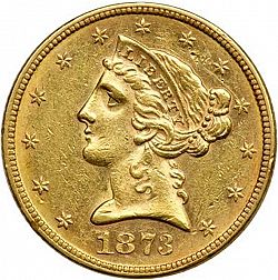 5 dollar 1873 Large Obverse coin