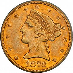 5 dollar 1873 Large Obverse coin