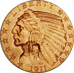 5 dollar 1911 Large Obverse coin