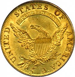 5 dollar 1810 Large Reverse coin