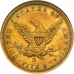 5 dollar 1840 Large Reverse coin