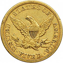 5 dollar 1845 Large Reverse coin