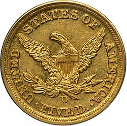 5 dollar 1852 Large Reverse coin