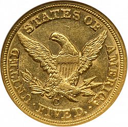 5 dollar 1854 Large Reverse coin
