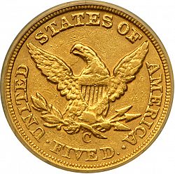 5 dollar 1860 Large Reverse coin