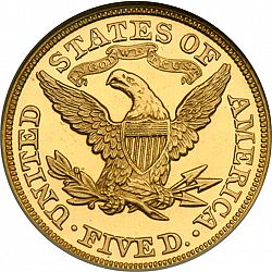 5 dollar 1870 Large Reverse coin