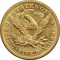 5 dollar 1873 Large Reverse coin