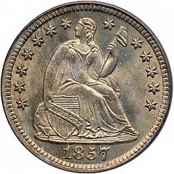 nickel 1857 Large Obverse coin