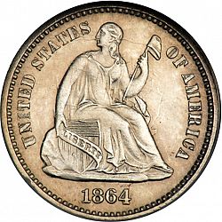 nickel 1864 Large Obverse coin
