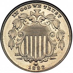 nickel 1883 Large Obverse coin
